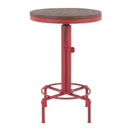 Williston Forge Carmona Adjustable Pub Table, Red