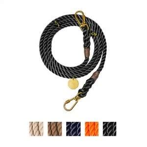 Found My Animal Black Rope Dog Leash, Adjustable