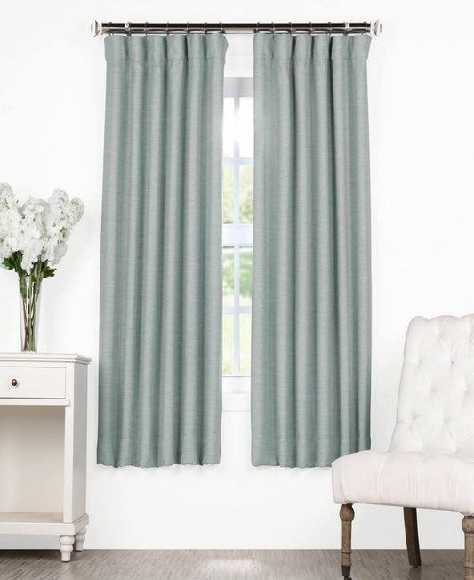 Exclusive Fabrics Bellino Blackout Curtain - 50 x 63 - Gulf Blue