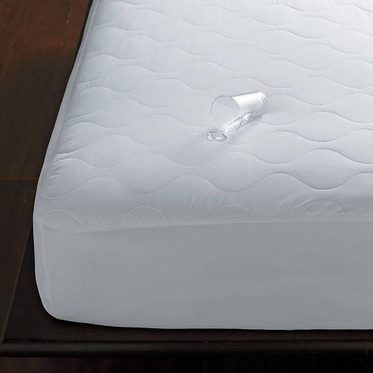 Quiet Waterproof Quilted Cotton Mattress Pad - White, Size Twin XL | The Company Store