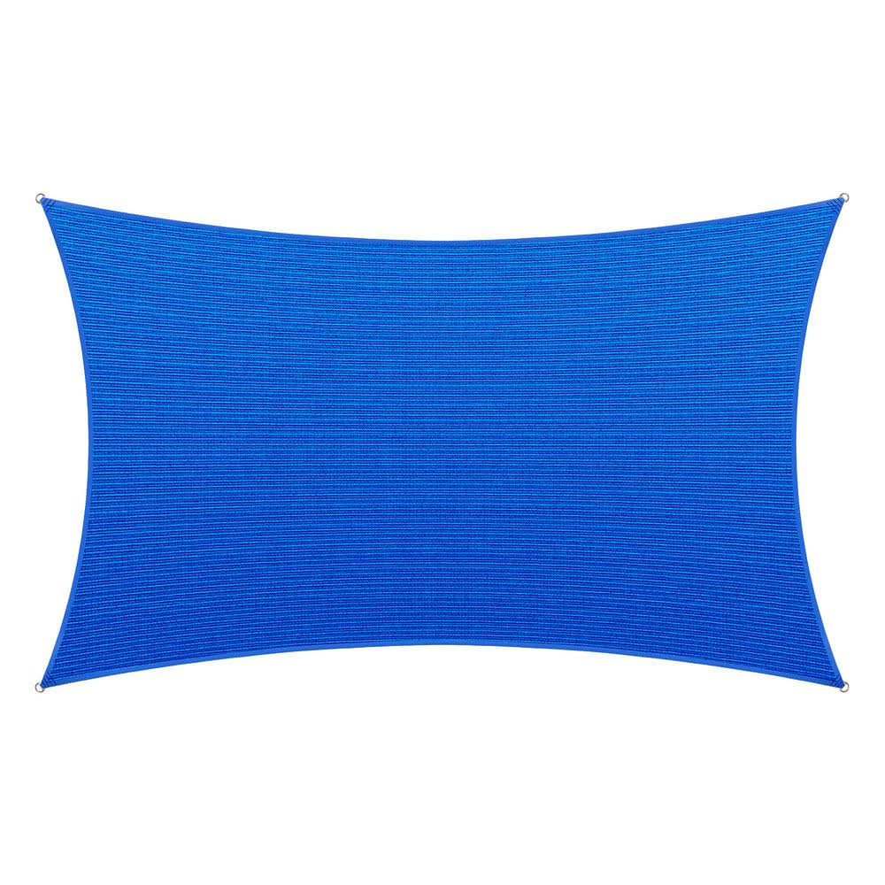 Amgo 12 ft. x 18 ft. Blue Rectangle Shade Sail