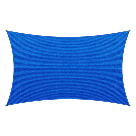 Amgo 12 ft. x 18 ft. Blue Rectangle Shade Sail