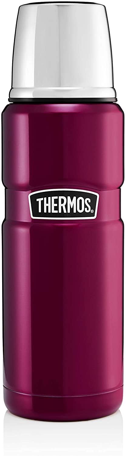 Thermos 81087 King Stainless Steel Insulated Flask 470 mL, Raspberry