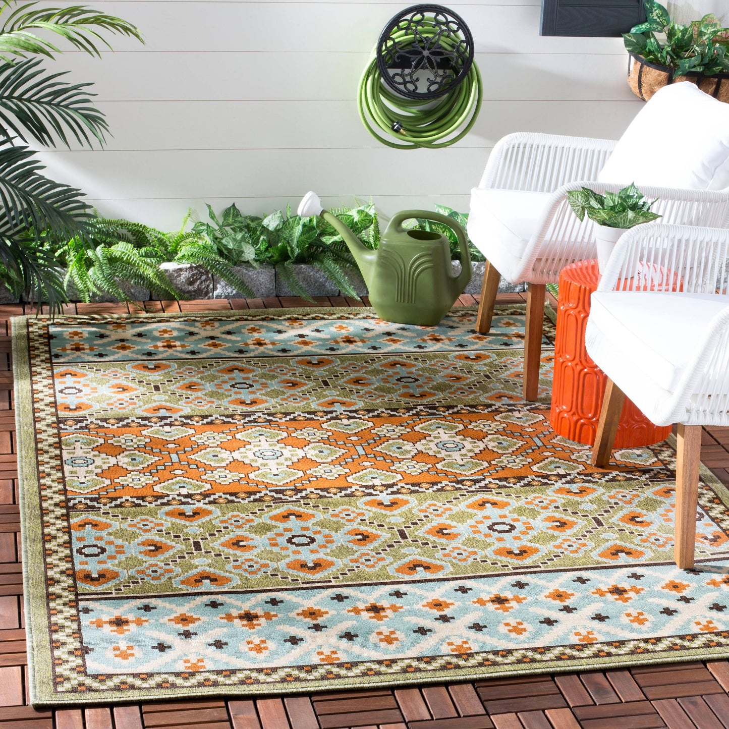 Safavieh Veranda Wyatt 9 x 12 Indoor/Outdoor Area Rug in Terracotta