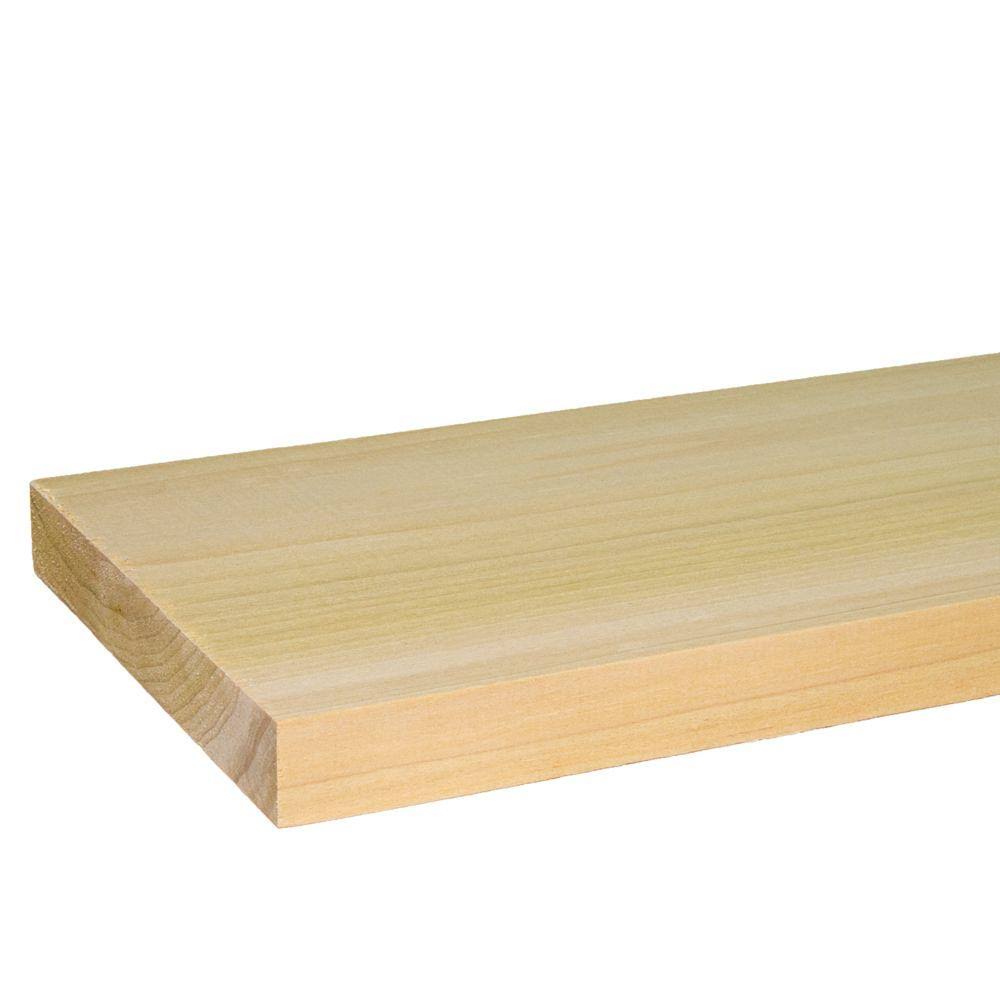 Builders Choice 1 in. x 6 in. x 8 ft. S4S Poplar Board (2-Pack)