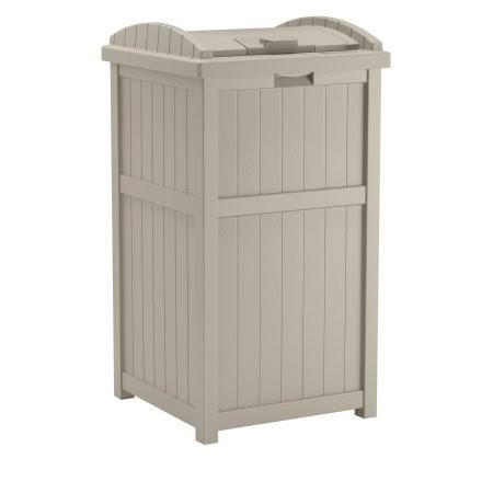 Suncast 33 Gallon Outdoor Trash Hideaway, Taupe