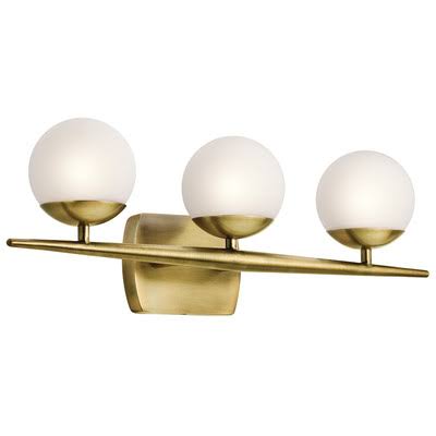 Corrigan Studio Worth 3-Light Vanity Light - Finish: Natural Brass