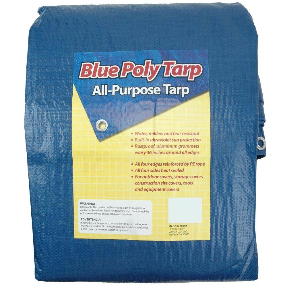 Sigman 20 ft. x 40 ft. Blue Tarp