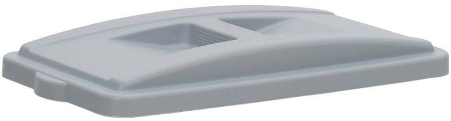 Continental Commercial-7315GY-Wall Hugger Recycle Lid with Handle