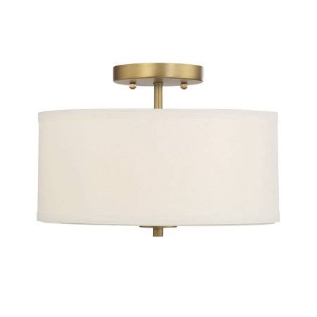 Trade Winds Cassie 2-Light Ceiling Light in Natural Brass, Gold