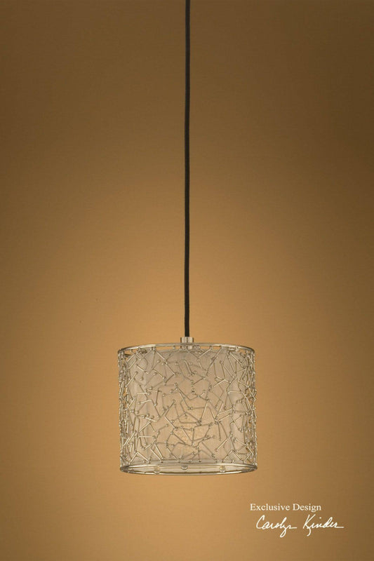 Uttermost 21856 Brandon One Light Mini Pendant in Nickel Finish | Beautiful Things Lighting