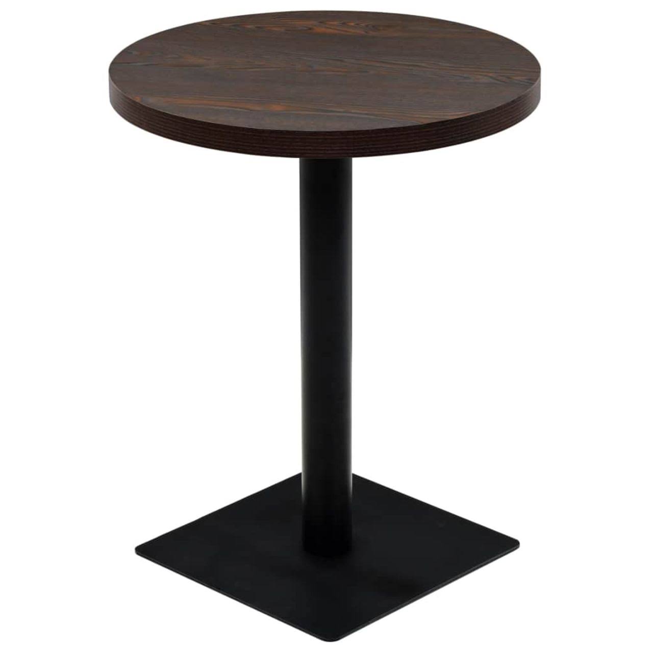 vidaXL Bistro Table MDF and Steel Round 23.6