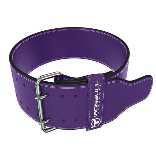 10mm Suede Powerlifting Belt - Double Prong, Purple / S