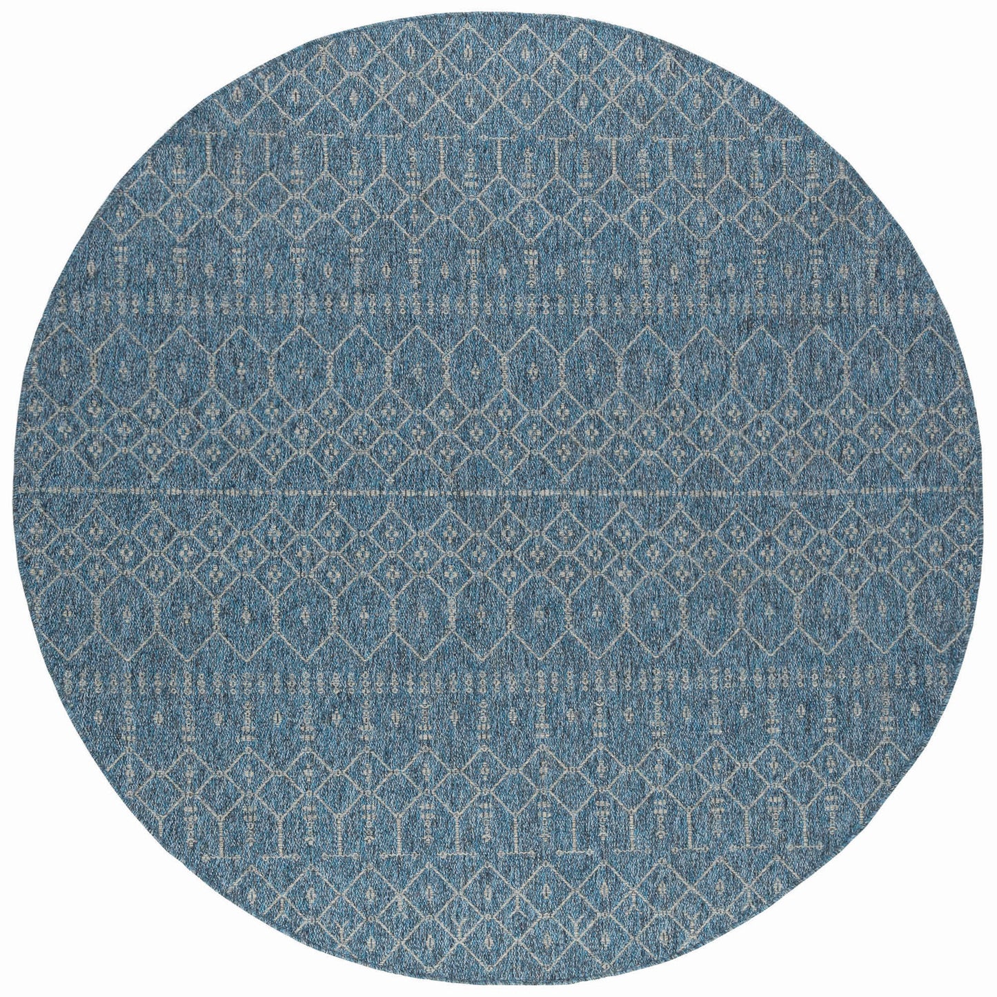 Tayse Elsa Indoor/Outdoor Area Rug, Size  5 ft. Round, Blue