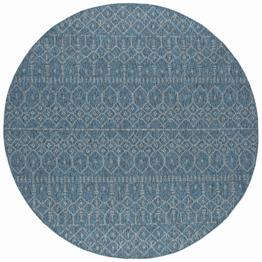 Tayse Elsa Indoor/Outdoor Area Rug, Size  5 ft. Round, Blue