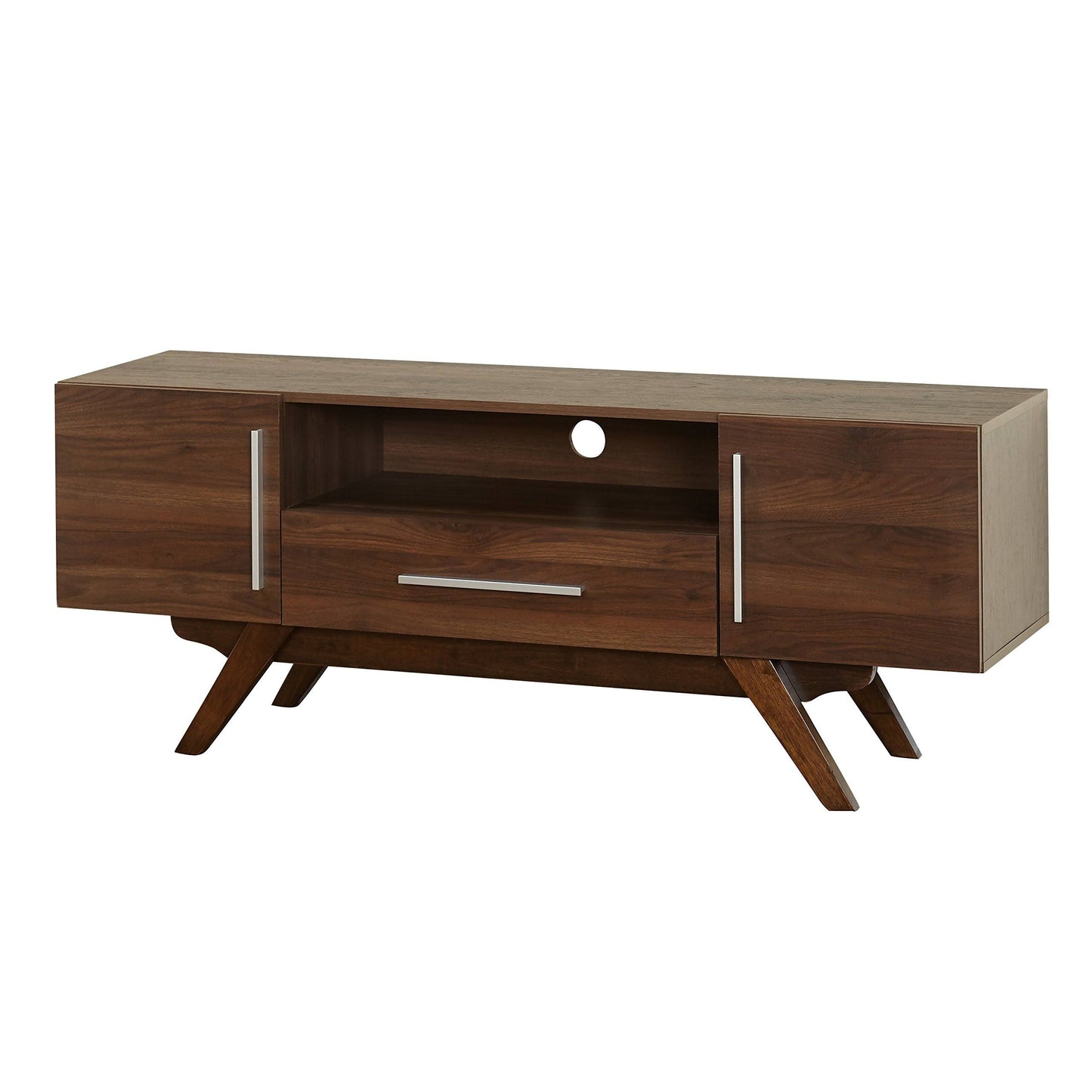 Simple Living Ashfield Mid Century TV Stand, Brown