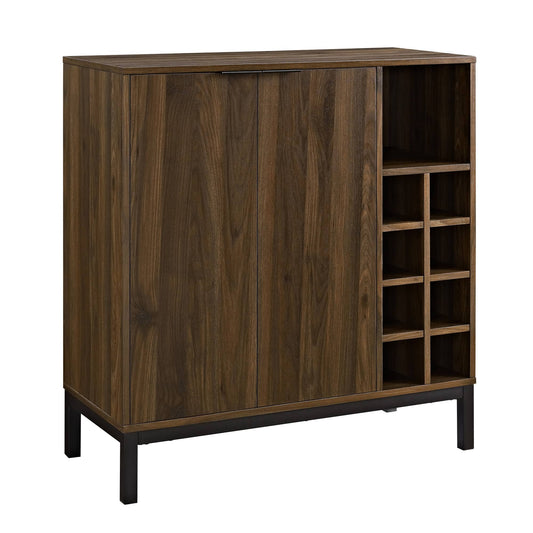 Carraway Ultimate Wine Storage Bar Cabinet Dark Walnut - Saracina Home