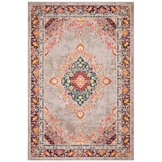 Safavieh Madison 200 Rug Collection MAD252F - Grey / Fuchsia - 6-7