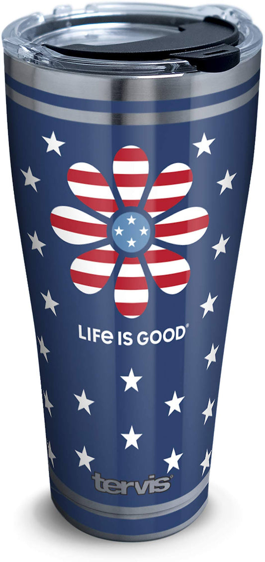 Tervis Life Is Good - Daisy Stars and Stripes 30oz Tumbler