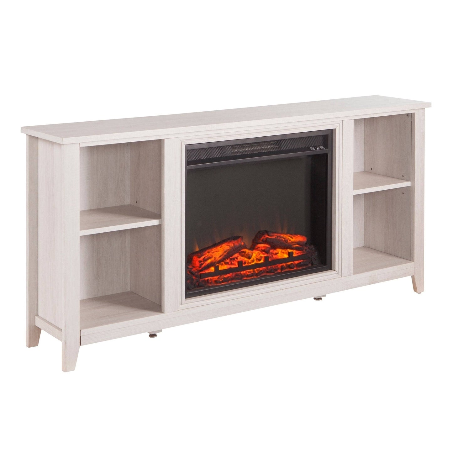 Porch den Haveford Electric Fireplace TV Stand - White