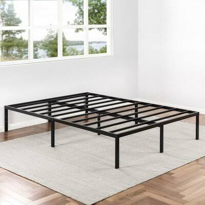 Symple Stuff Abbey Bed Frame, Size: King, Black