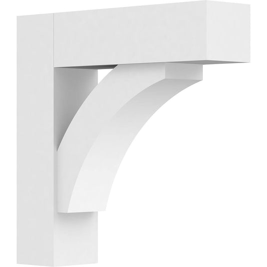 Ekena Millwork BKTP03X14X14THR05 Standard Thorton Architectural Grade PVC Bracket with Block Ends - 3 x 14 x 14 in.