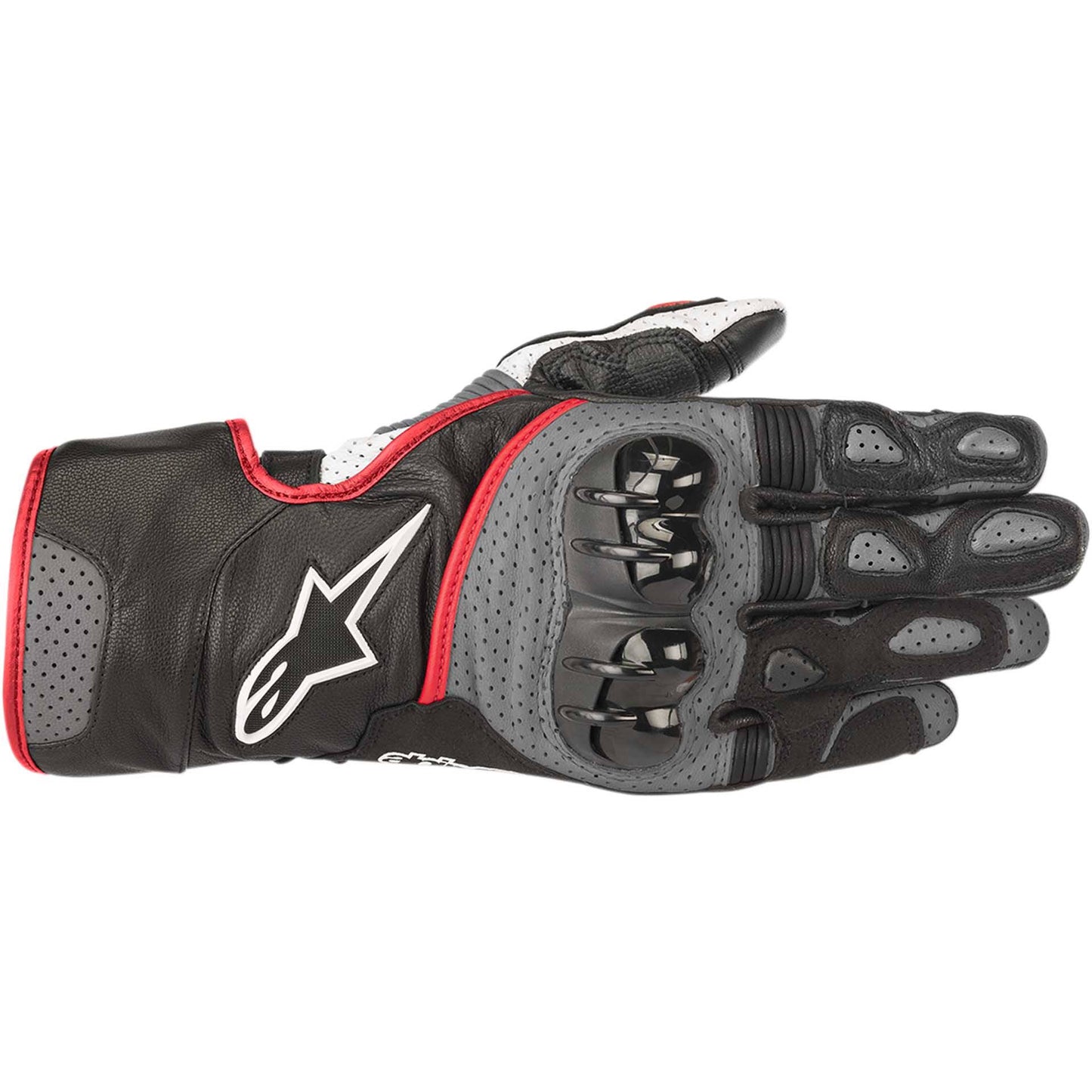 Alpinestars SP-2 V2 Gloves Black Gray Red Fluo