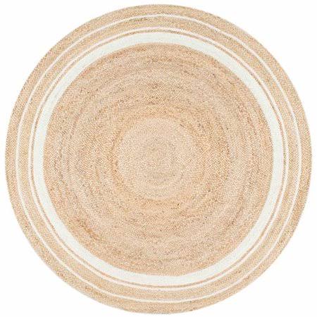 Breakwater Bay Lerma Beige/Bleached Area Rug, Size  Round 8