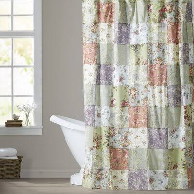 Patchword Cotton Single Shower Curtain August Grove