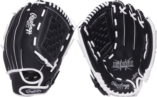 Rawlings 12.5 Girls Highlight Series Softball Glove, Black