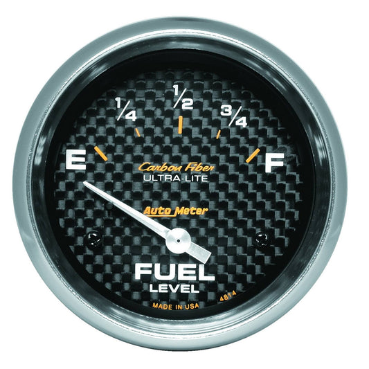 AutoMeter 4814 Carbon Fiber Electric Fuel Level Gauge