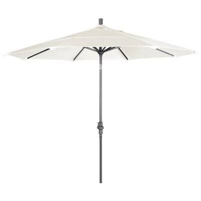 Pyatt Market Umbrella Sol 72 Outdoor Frame Color: Matte Black, Fabric Color: Olefin White, Size: 9