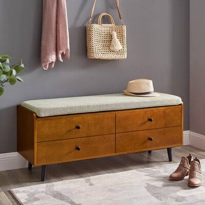 Callaway Flip Top Storage Bench Corrigan Studio Color Acorn