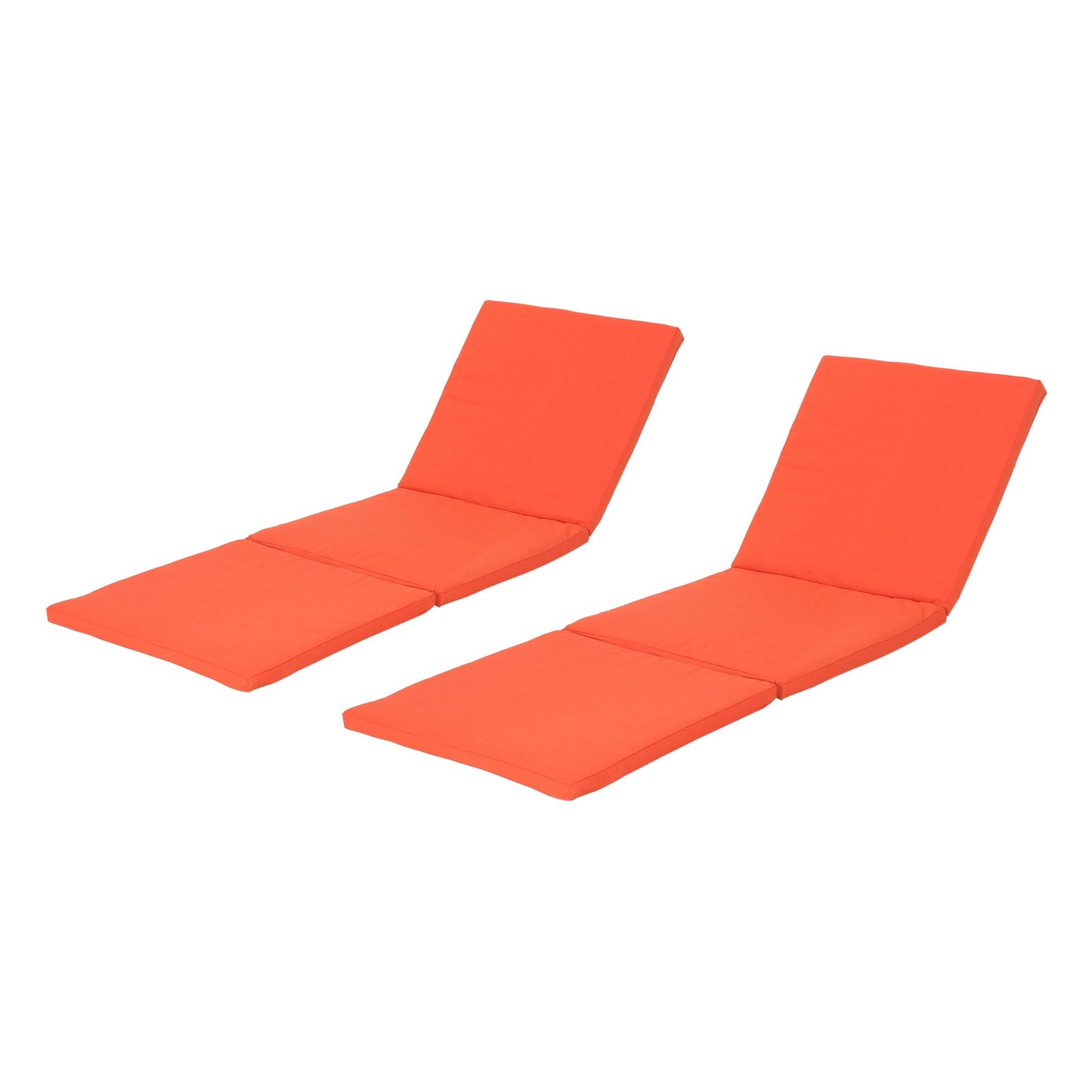 Daisy Outdoor Water Resistant Chaise Lounge Cushion (Set of 2) Orange