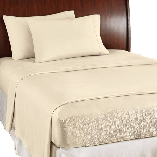 Bed Tite Perfect Fit Soft Microfiber Sheet Set, Queen, Ivory