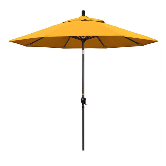 California Umbrella 9 ft. Aluminum Push Button Tilt Market Umbrella Pacifica Yellow