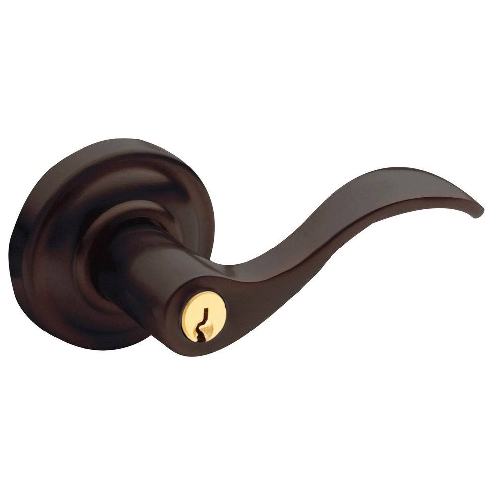 Baldwin Wave Venetian Bronze Right-Handed Keyed Entry Door Lever