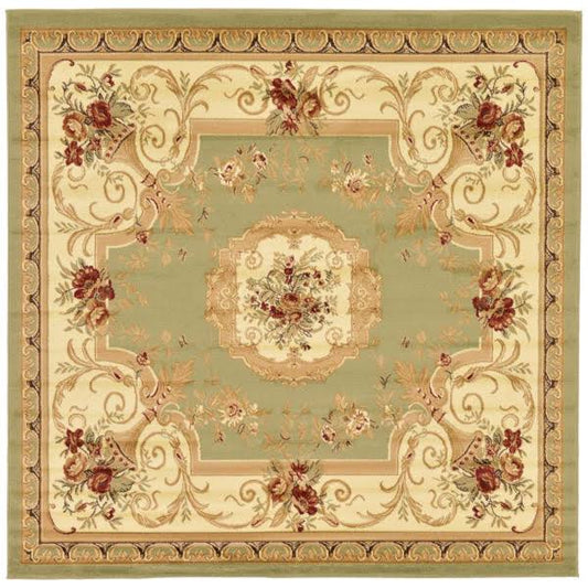 Charlton Home Patton Green Area Rug; Square 8