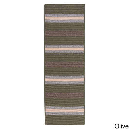 Sterling Braided Reversible Rug - Olive - 2 x 6 Runner