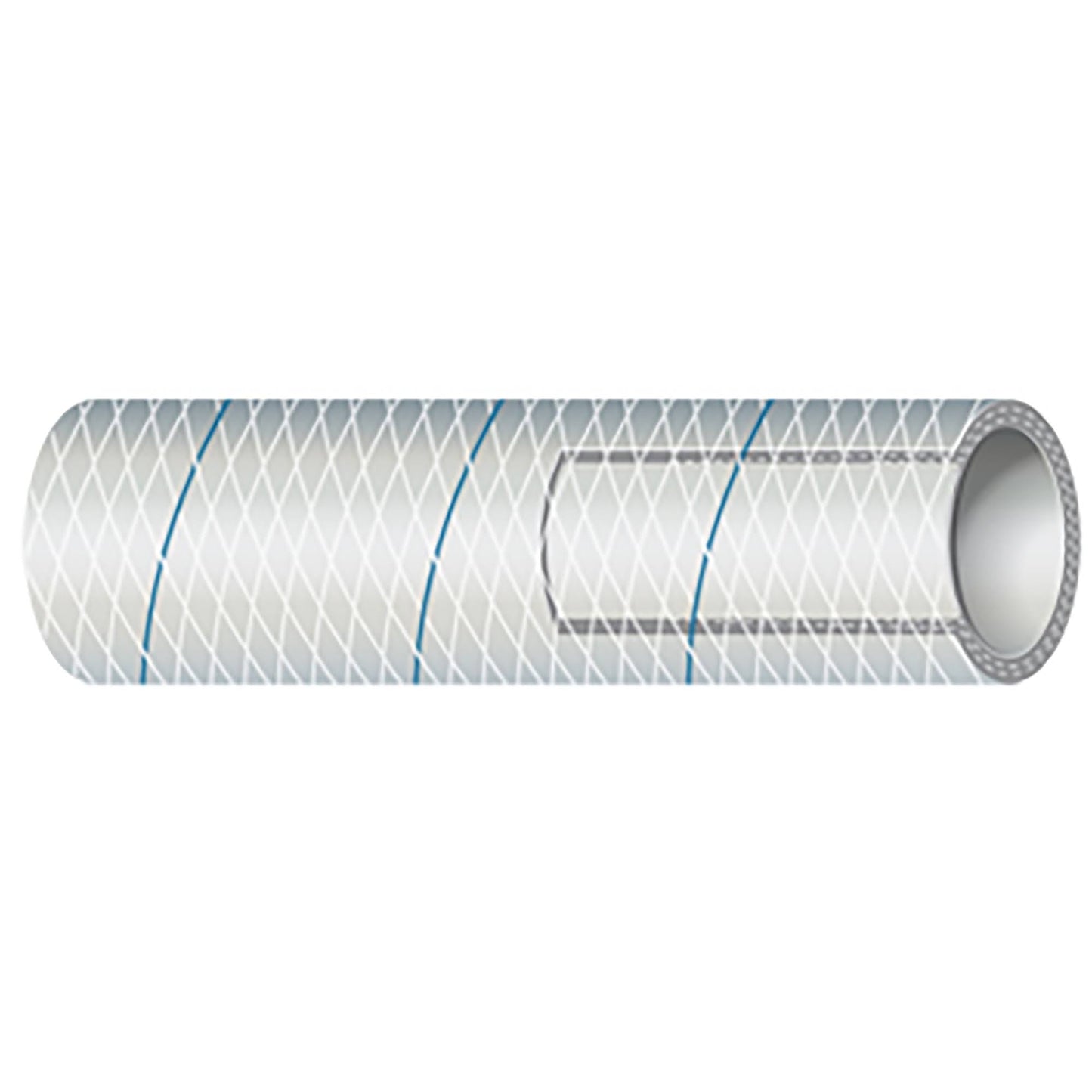 Clear Reinforced PVC Tubing, 1/2