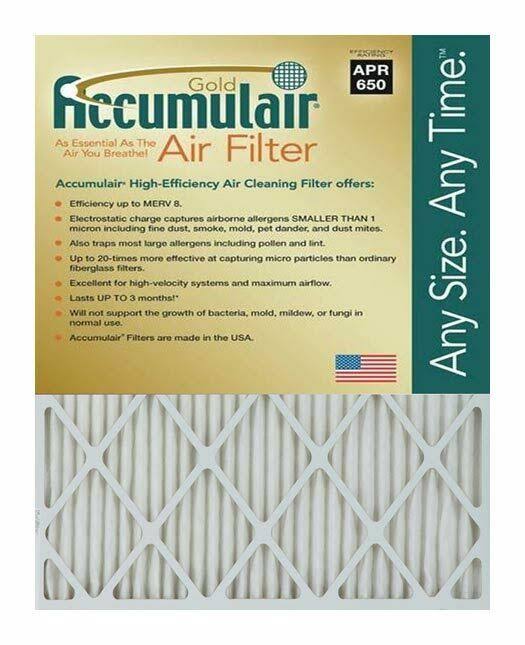 Accumulair Gold MERV 8 Air Filter/Furnace Filters (4 Pack)