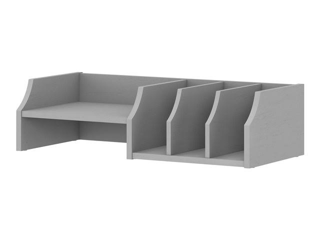 Bush Furniture Universal Desktop Organizer with Shelves in Cape Cod Gray