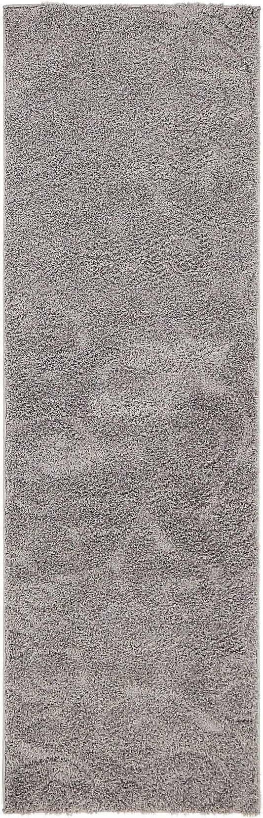 Unique Loom Carved Floral Shag Runner Rug - 2 x 6 7, Dark Gray