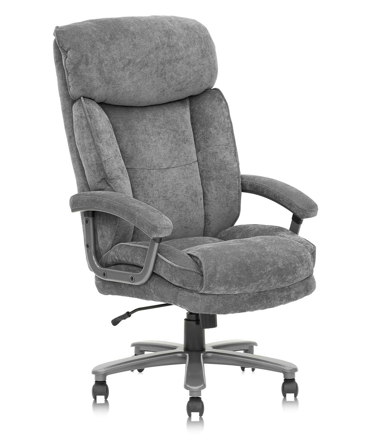 CLATINA Ergonomic Big Tall Executive Office Chair with Upholstered Swivel 400lbs High Capacity Adjustable Height Thick P