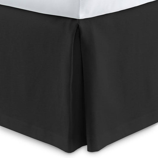 Peacock Alley Black Mandalay Tailored Linen Bed Skirt -Full