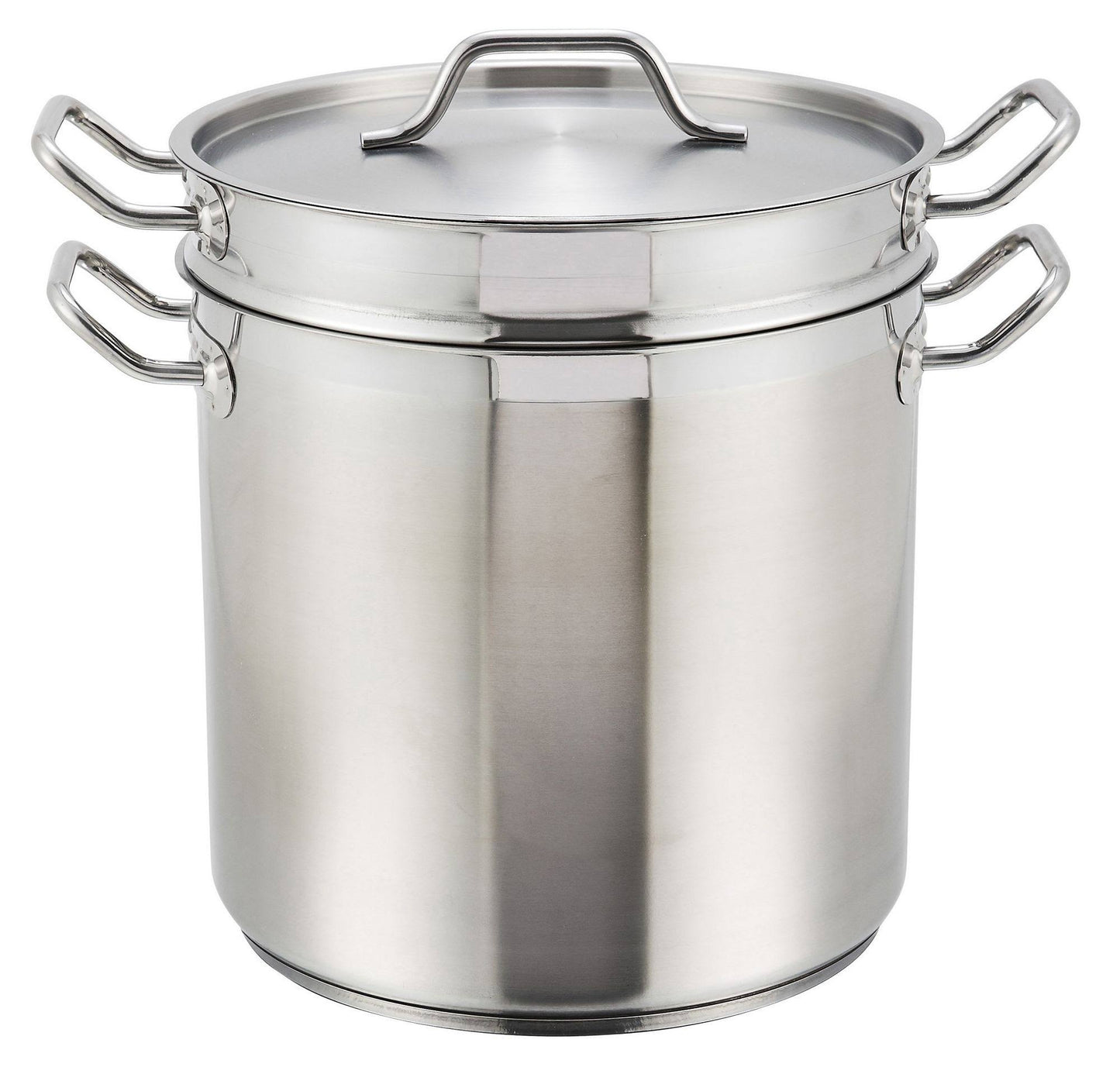 Winco SSDB-12 Double Boiler with Cover 12 qt.