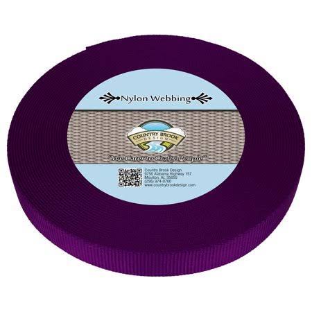 Country Brook Design 1 inch Purple Heavy Nylon Webbing, 50 Yards