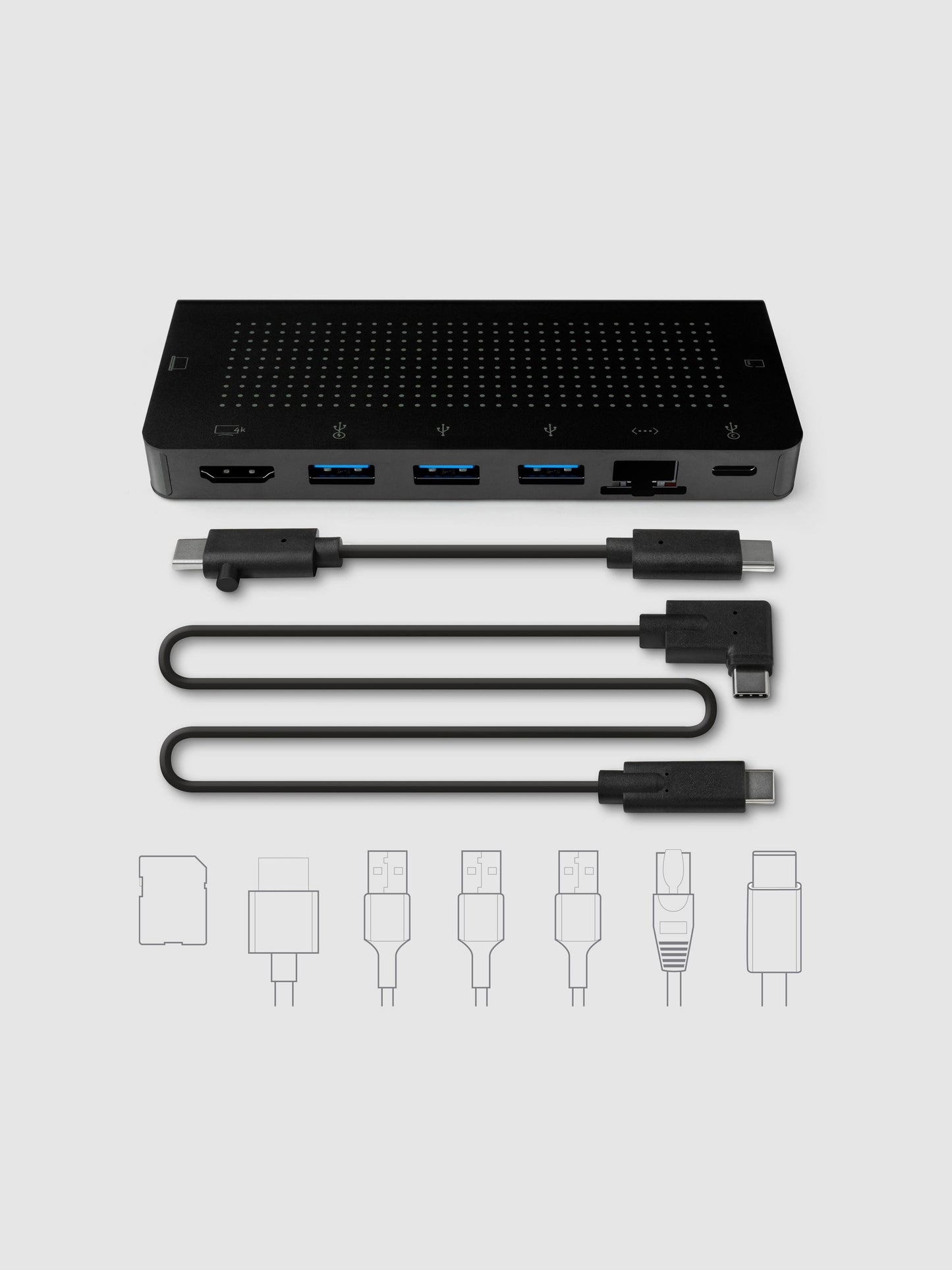 Twelve South StayGo USB-C Hub, Black