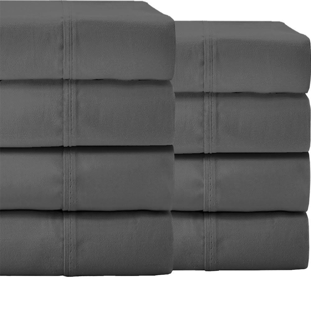 Bare Home Wholesale Sheet Set - Double Brushed Microfiber - Bulk Pack - Cal King - Grey, 10 Pack