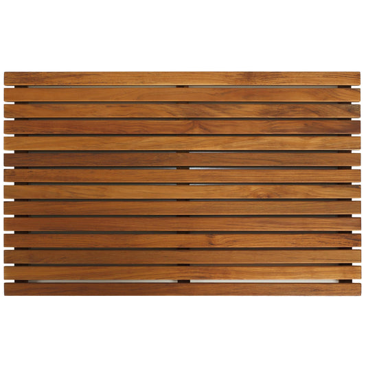 Bare Decor Zen Spa Shower or Door Mat in Solid Teak Wood and Oiled